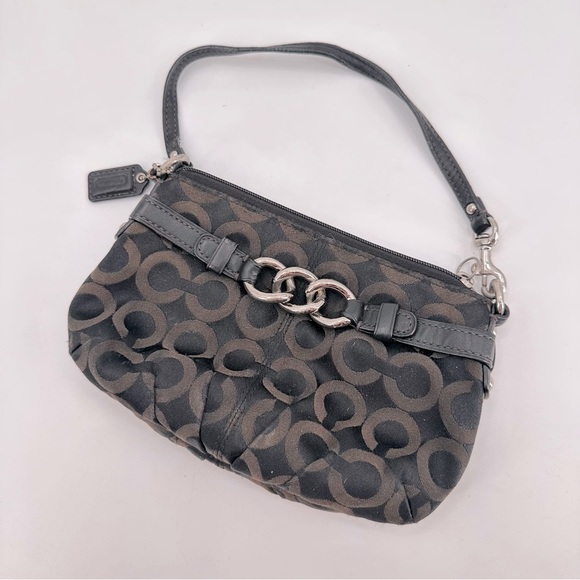 Vintage Y2K Coach Brown Wristlet Micro Bag FLAWS - Picture 1 of 6